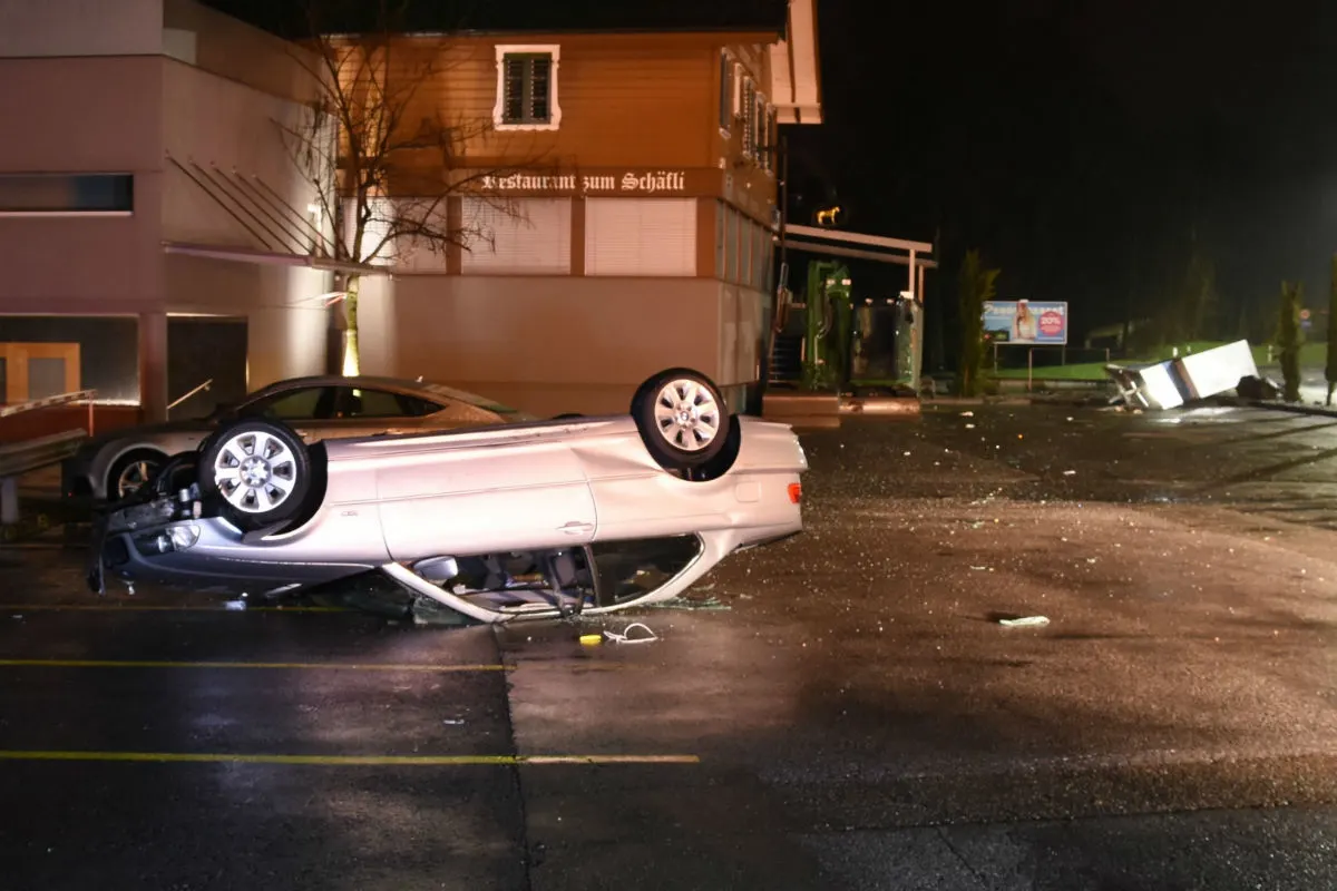 St.Margrethen SG - Vor Kontrolle geflüchtet und verunfallt