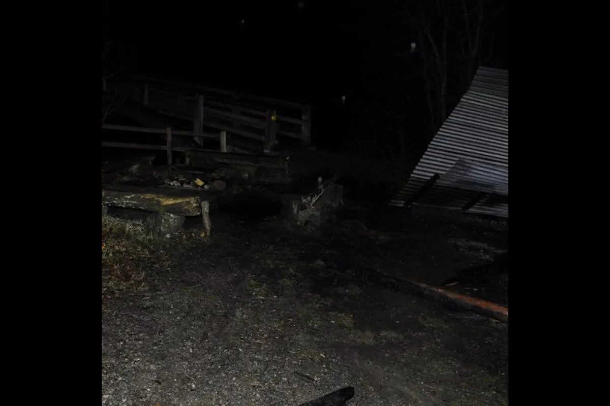 Zugerberg ZG - Schutzhütte in Brand