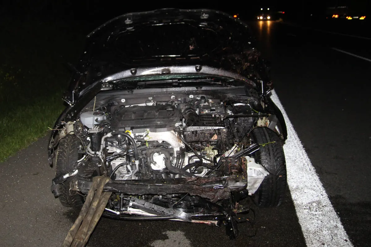 A30 Bünde – Totalschaden nach Wildunfall