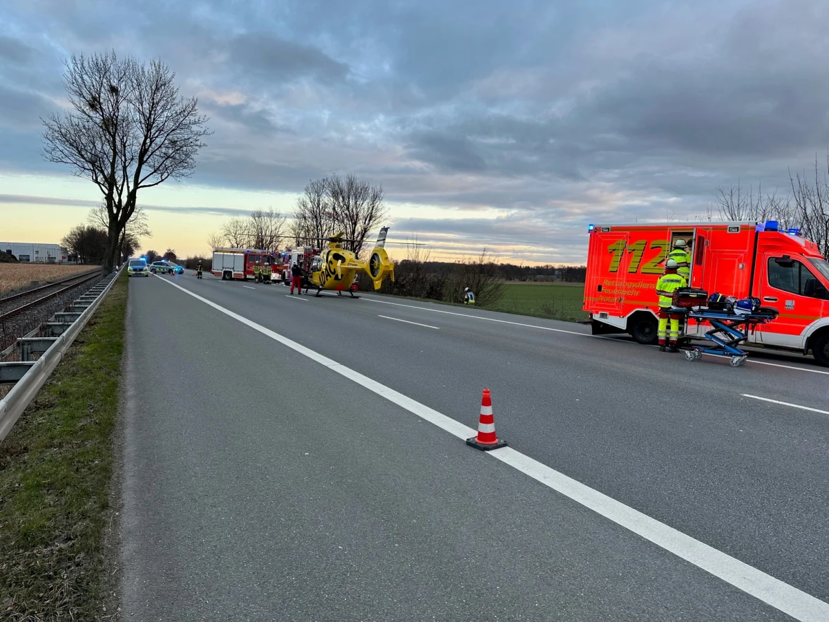 Erwitte: Verkehrsunfall mit 2 verletzten Personen