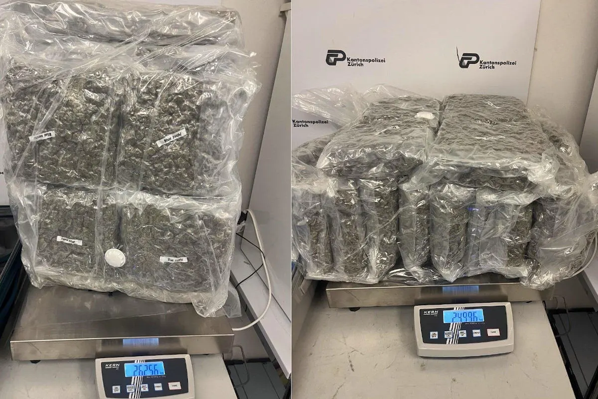 Zürich Flughafen – Grosse Menge Marihuana bei Drogenkurier sichergestellt 