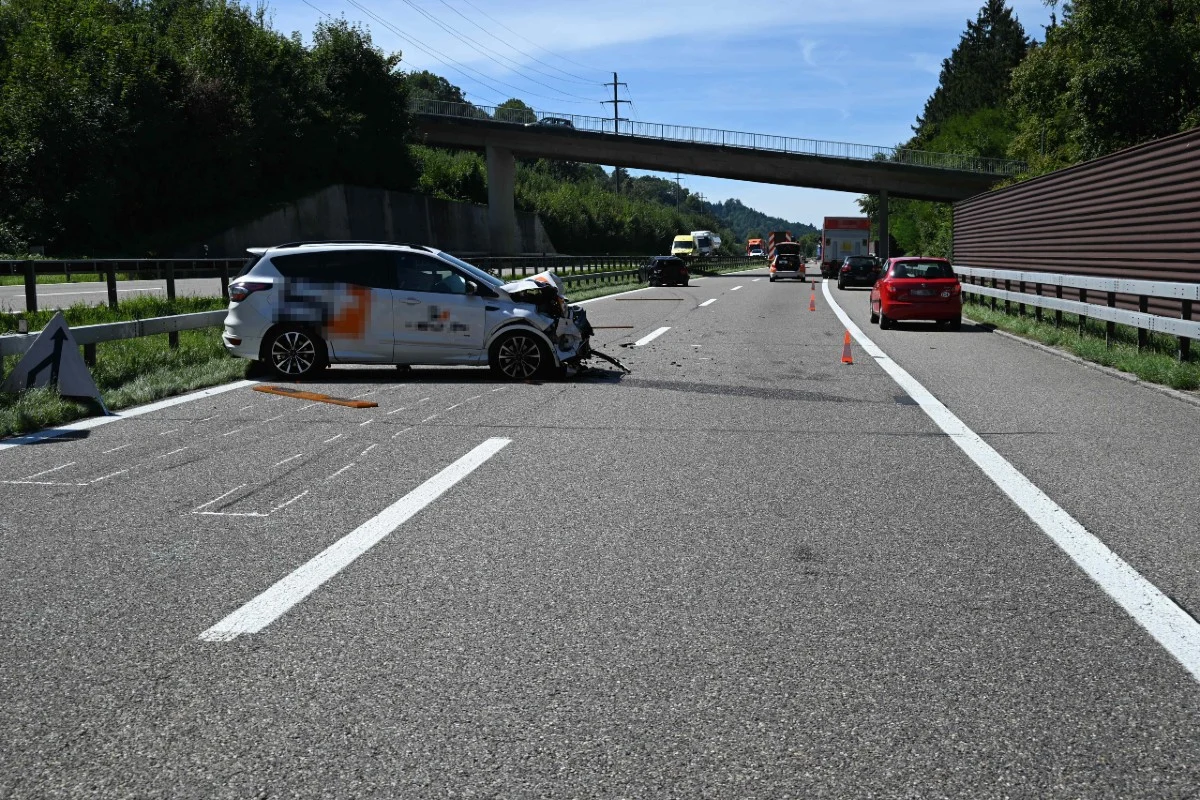 Rorschacherberg SG - Auffahrunfall auf Autobahn A1