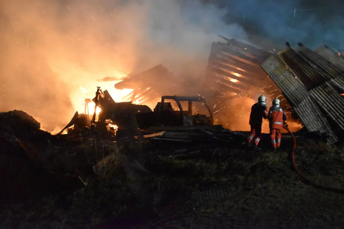 Langwies GR - Ställe komplett niedergebrannt