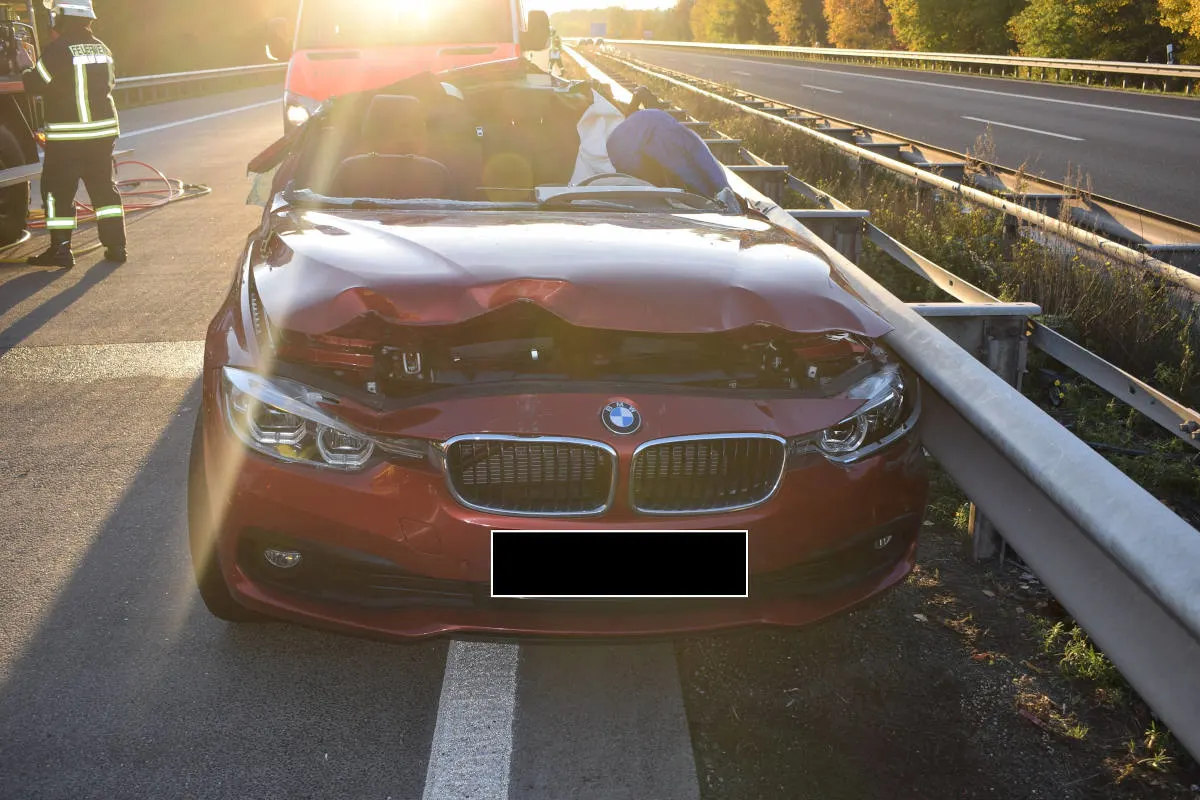 Heftiger Unfall auf der A6 bei Bruchmühlbach-Miesau – Zwei Schwerverletzte bei Kollision