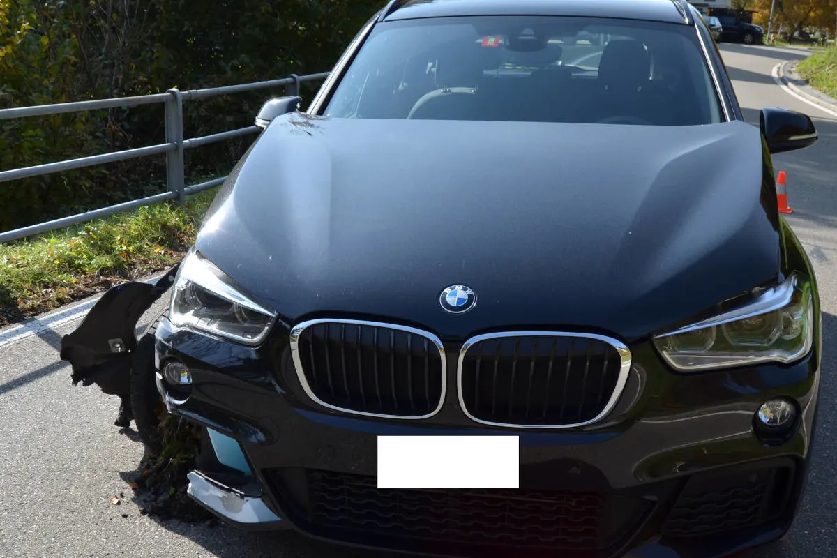 Unfall in Reute AR  – Personenwagen kollidiert mit Röhrenzaun