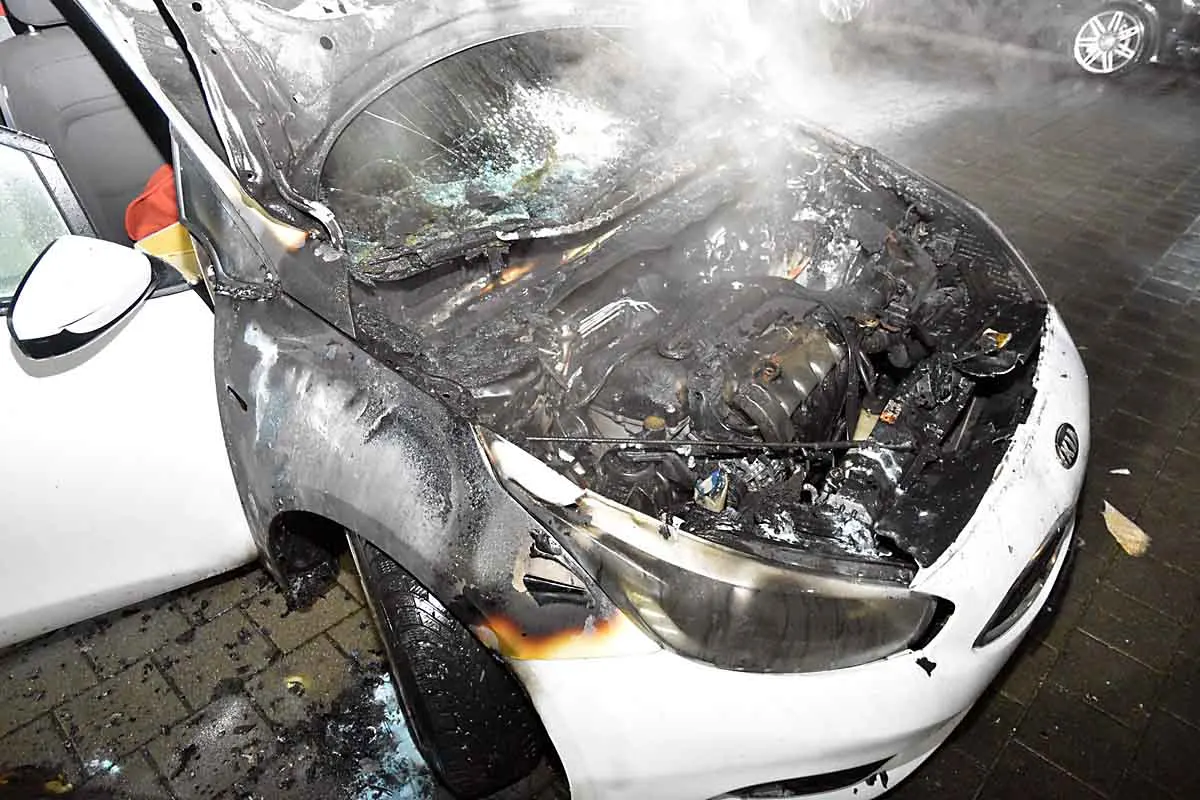 Vaduz FL -  Brand in Auto ausgebrochen