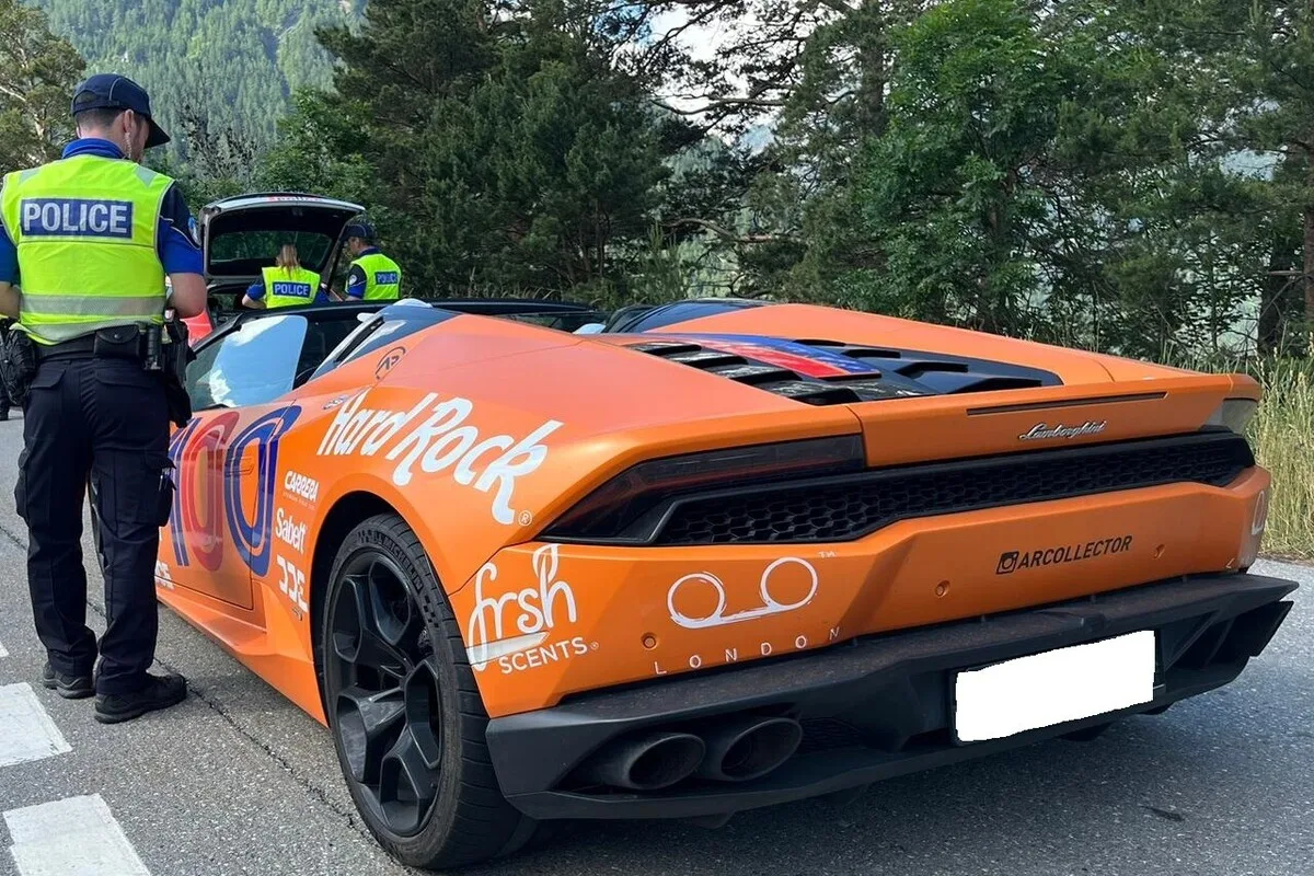 Luxusautorallye «Gumball 3000»  in Verbier VS  