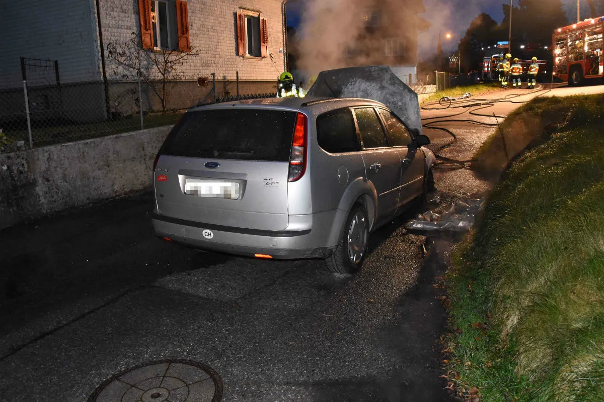 St. Margrethen SG - Auto ausgebrannt