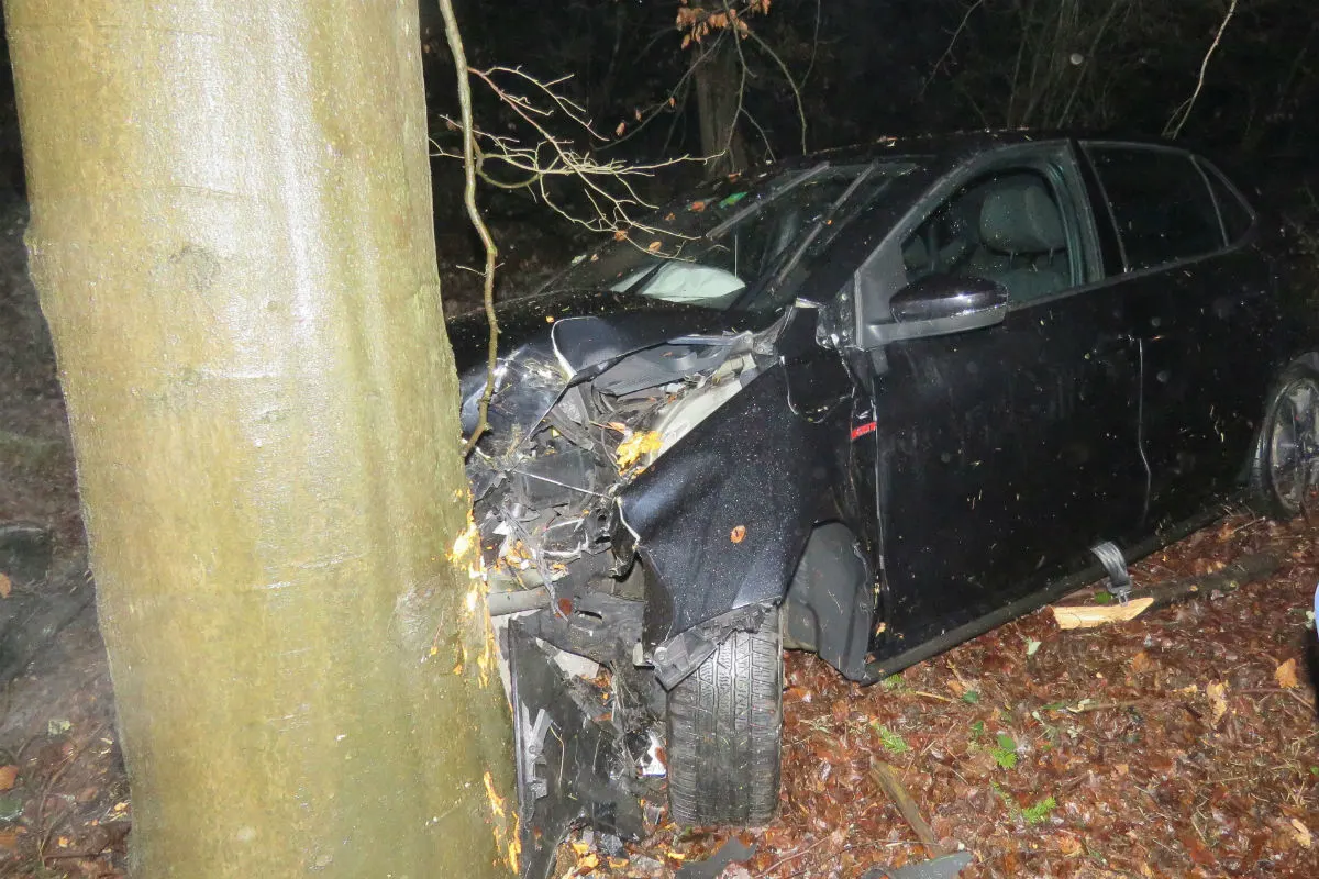 Buchs AG - Mit Baum kollidiert