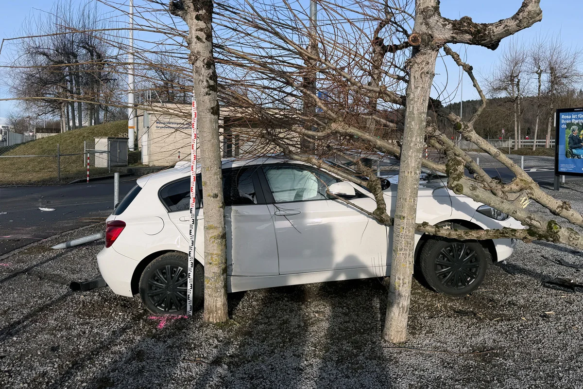 St. Gallen SG – Fahrunfähiger Autolenker prallt in Bäume