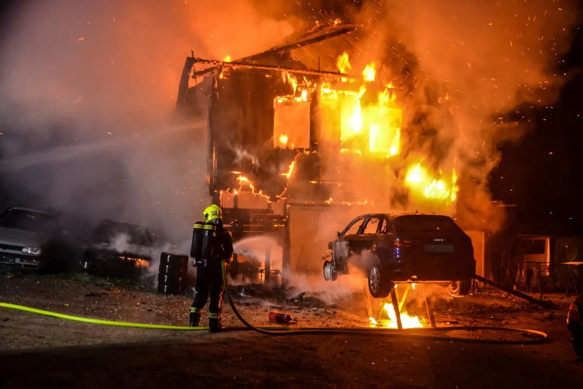 Moosberg – Feuerwehreinsatz bei Großbrand