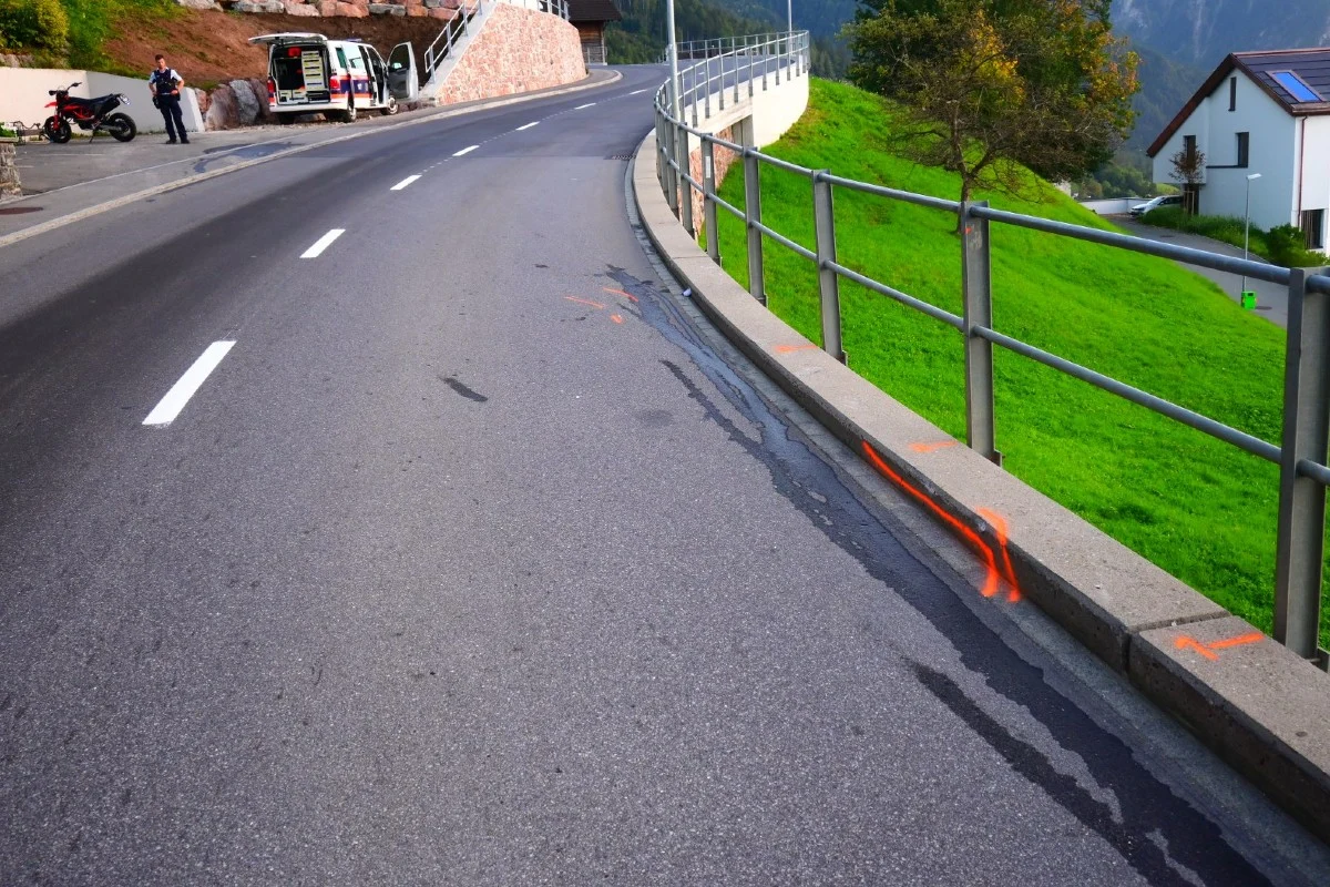 Triesenberg FL - Selbstunfall mit dem Motorrad