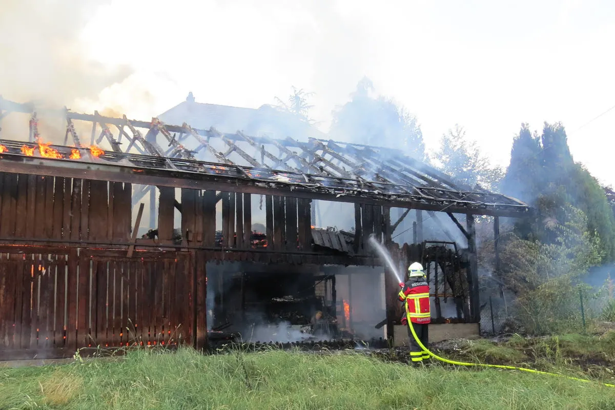 Staffelbach AG - Schopf ein Raub der Flammen
