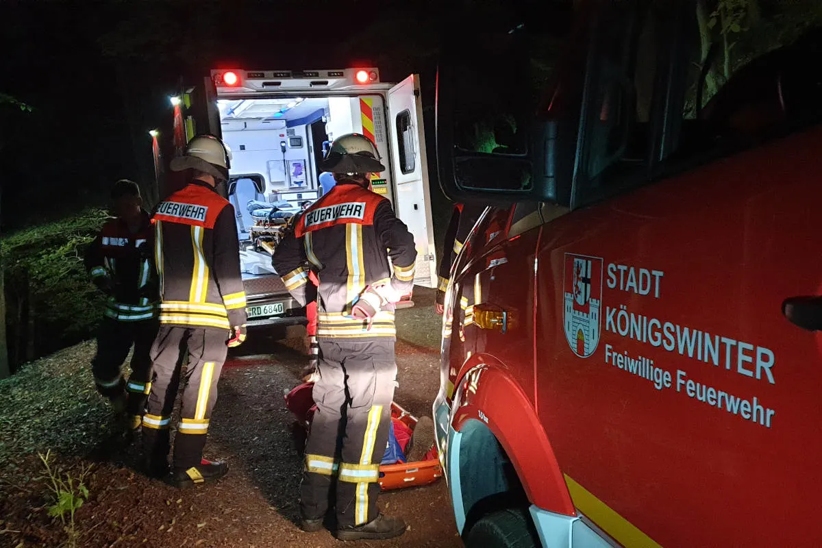 Königswinter – Mann stürzt im Siebengebirge – Nächtliche Rettungsaktion