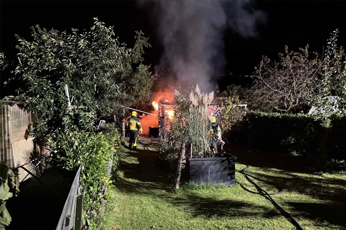 St. Margrethen SG – Brand von Häuschen in Schrebergarten