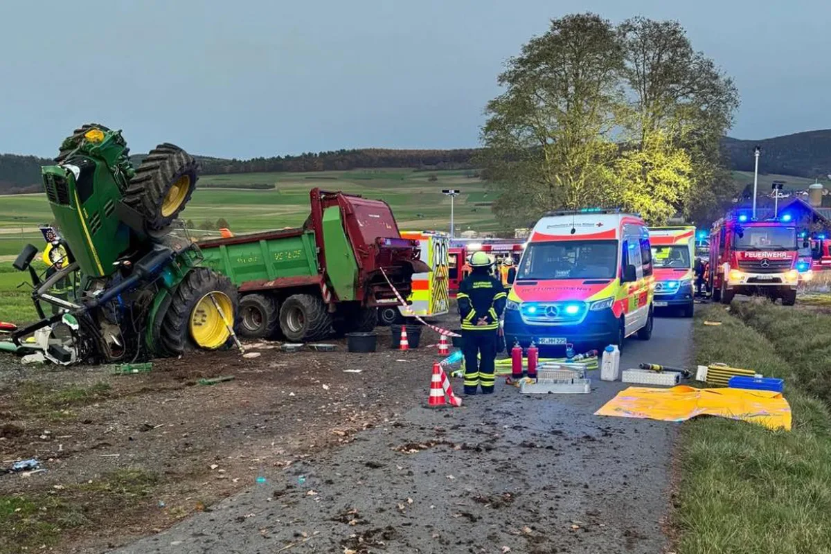 Wartenberg HE – Zwei Schwerverletzte nach Unfall mit Traktor