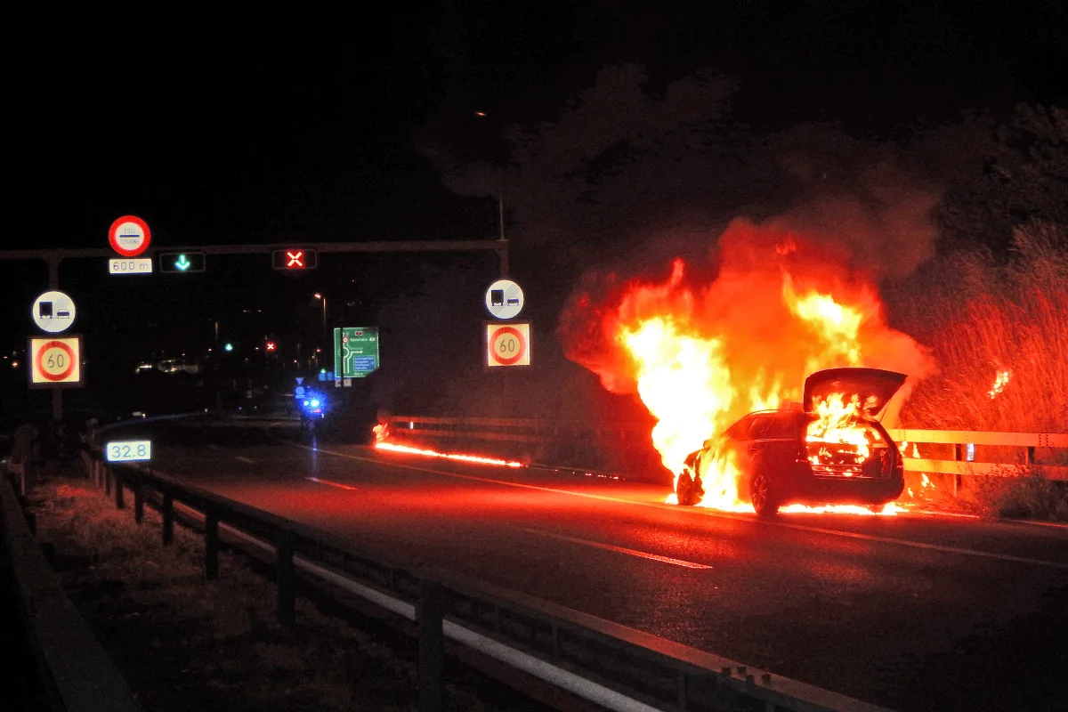 Flammen-Inferno auf der A7 bei Kreuzlingen