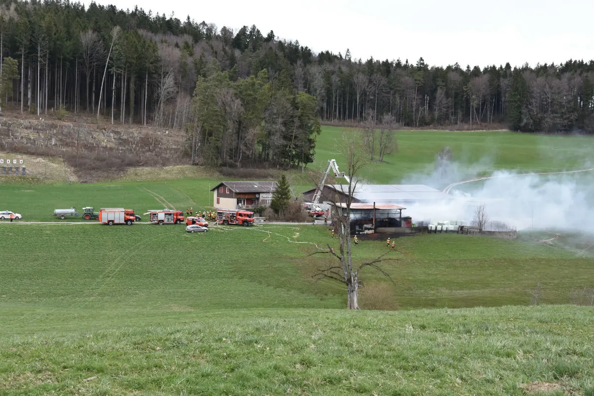 Dietschwil SG - Schopf in Brand geraten