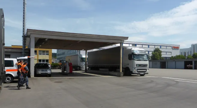 Schwerverkehrskontrolle in Oberbüren durchgeführt