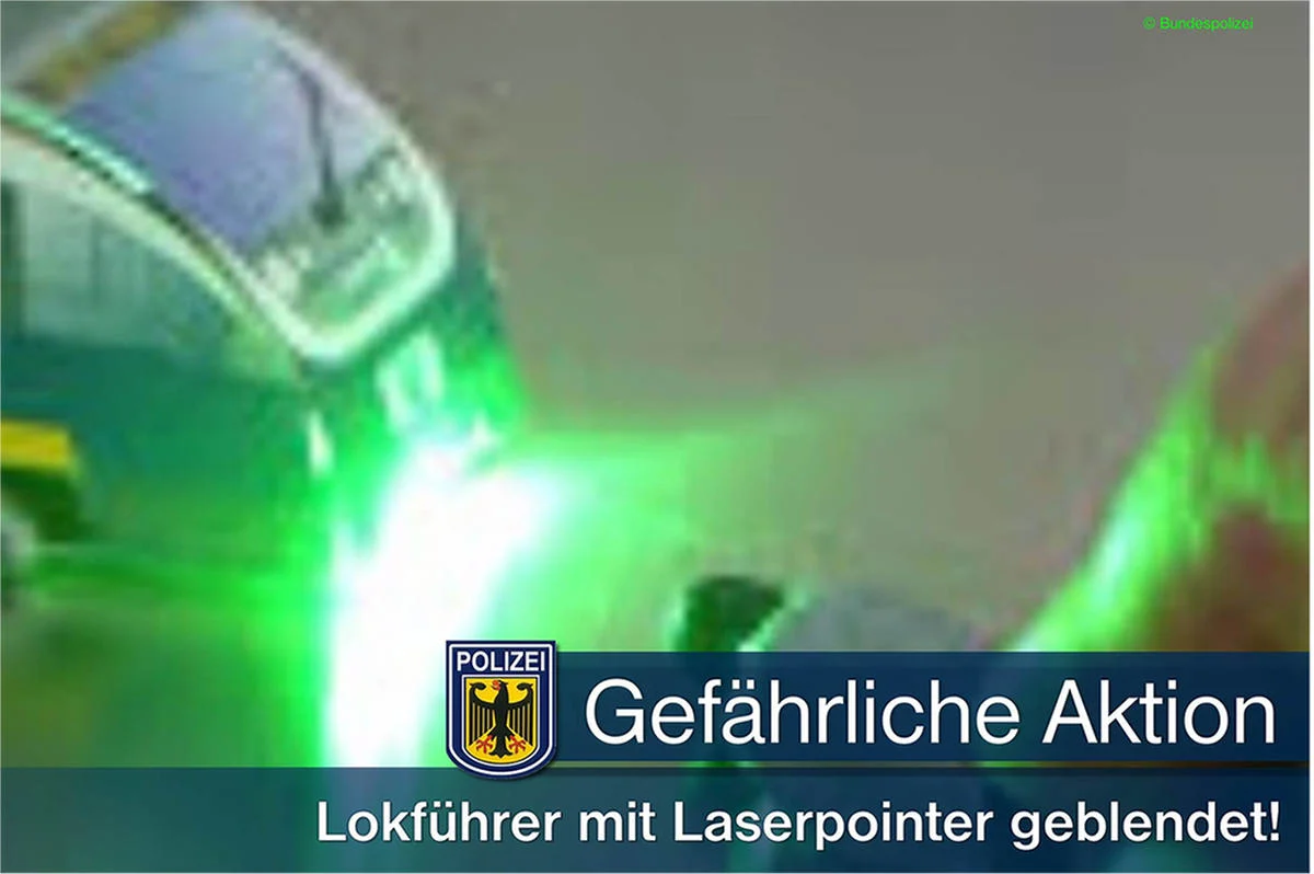 München BY - ICE-Zugführer mit Laserpointer geblendet