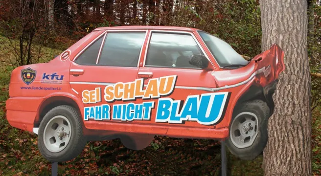 "Sei schlau - fahr nicht blau"