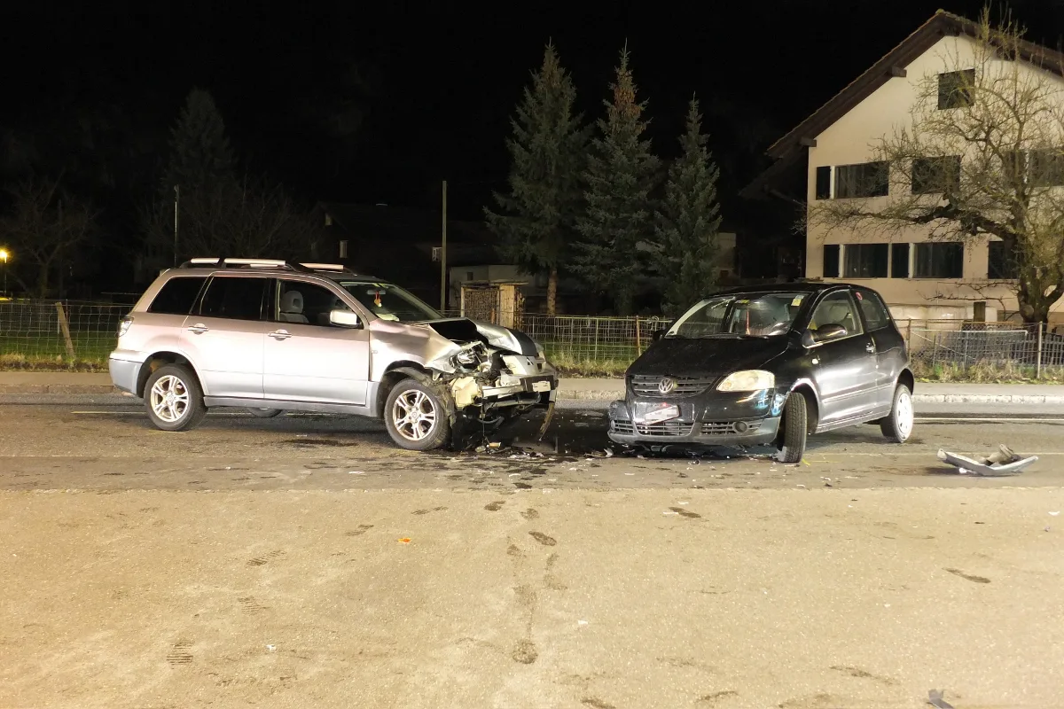 Ins Spital eingeliefert - Kollision in Oberriet