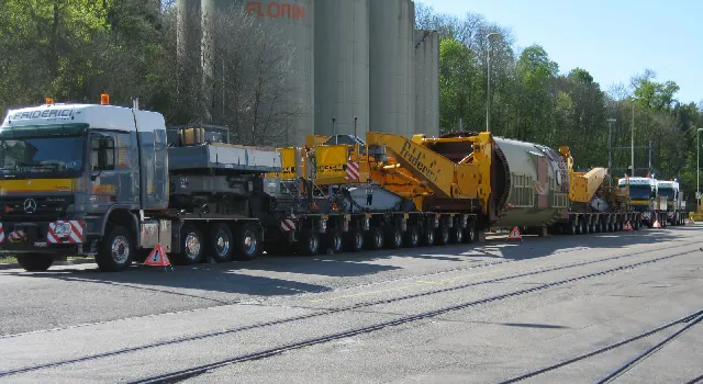 Ausnahmetransport von Muttenz bis Langenbruck