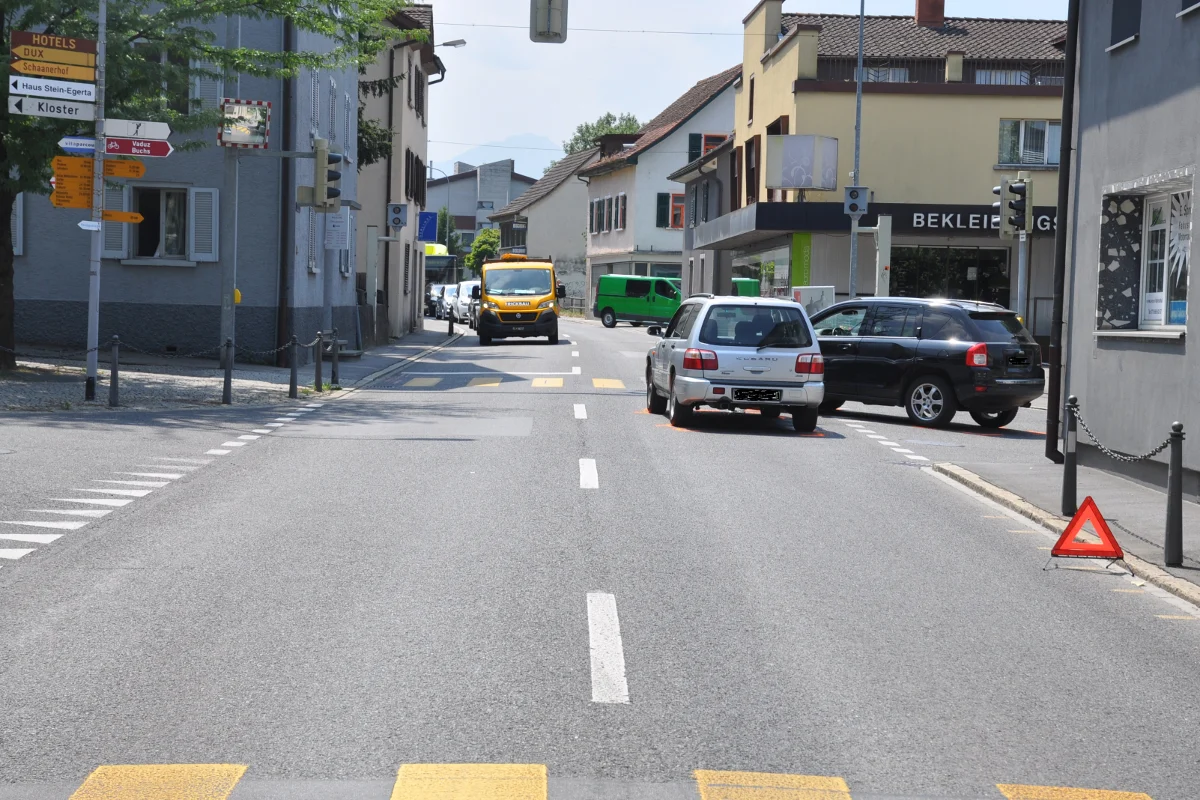 Sachschaden nach Kollision in Schaan