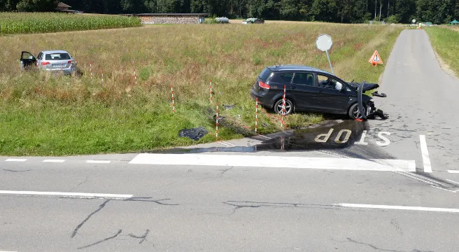 Crash in Triengen - zwei Verletzte