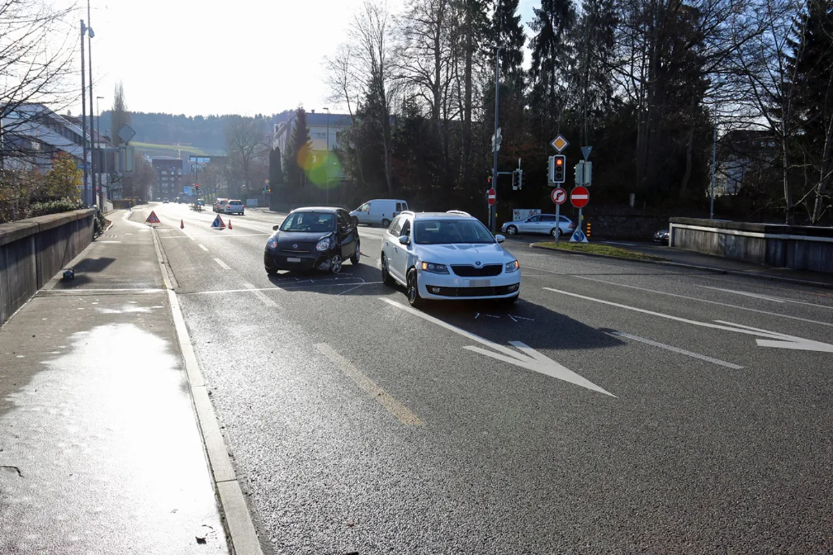 Unfall auf der St. Galler Schönbüelstrasse