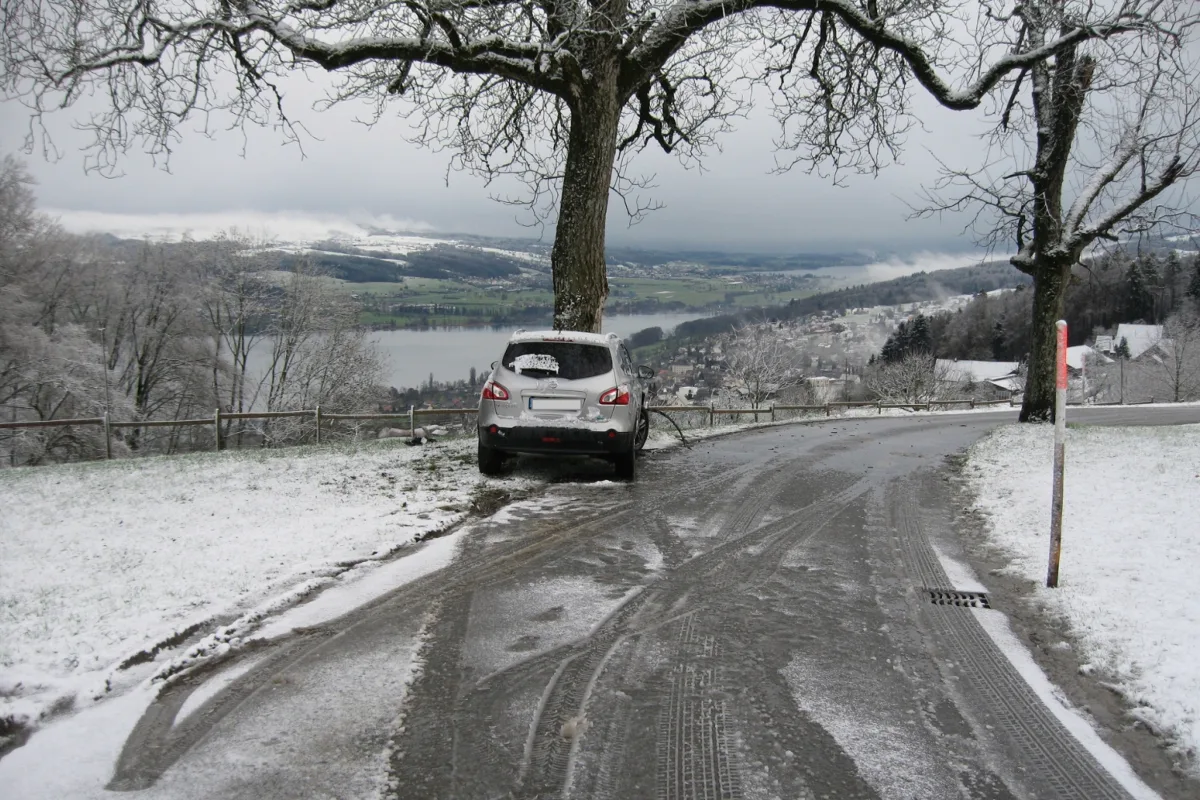 Baby an Bord! In Reinach gegen Baum geknallt