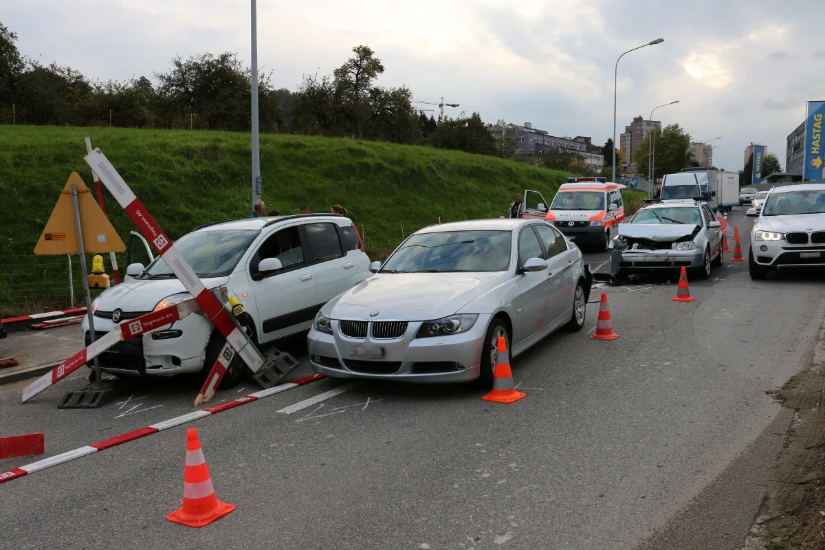St. Gallen: Drei Autos in Auffahrcrash verwickelt