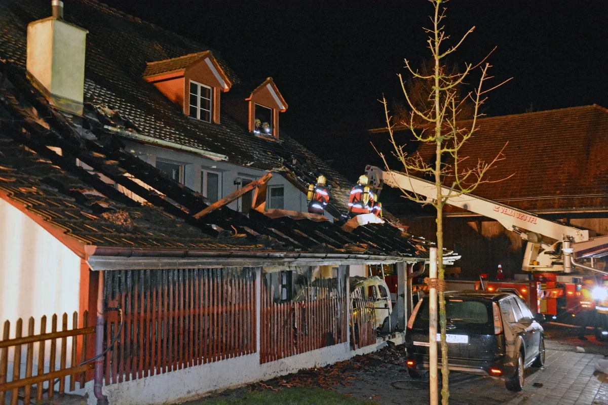 Brand in Basadinger Wohnhaus