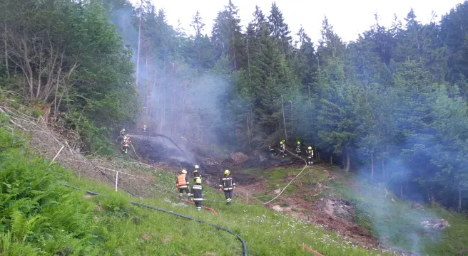 Flächenbrand in Sattel