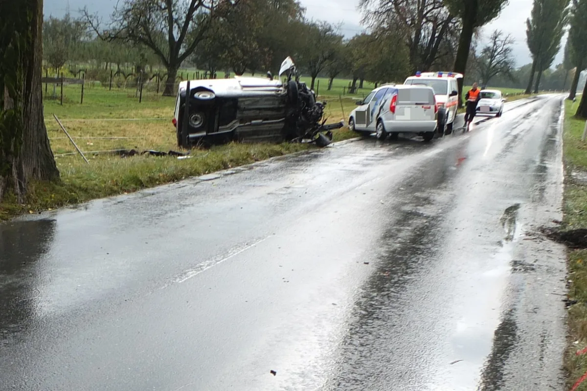 Mit Lieferwagen in Bad Ragaz gegen Baum geprallt