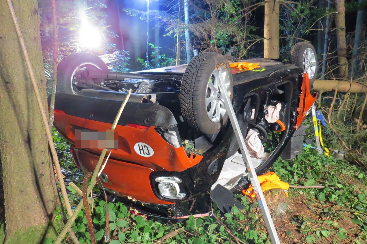 In Lengnau mit Smart in Baum geprallt