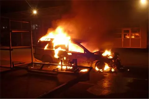 Kreuzlingen TG - Auto ausgebrannt