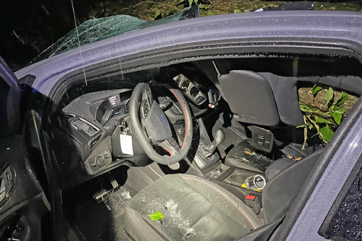 Horrorunfall in Frauenfeld TG - Baum stürzt beim Unwetter auf ein fahrendes Auto!
