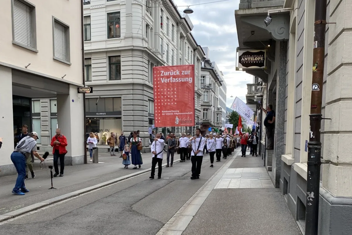 Stadt St. Gallen - Friedliche Kundgebung gegen die Coronamassnahmen