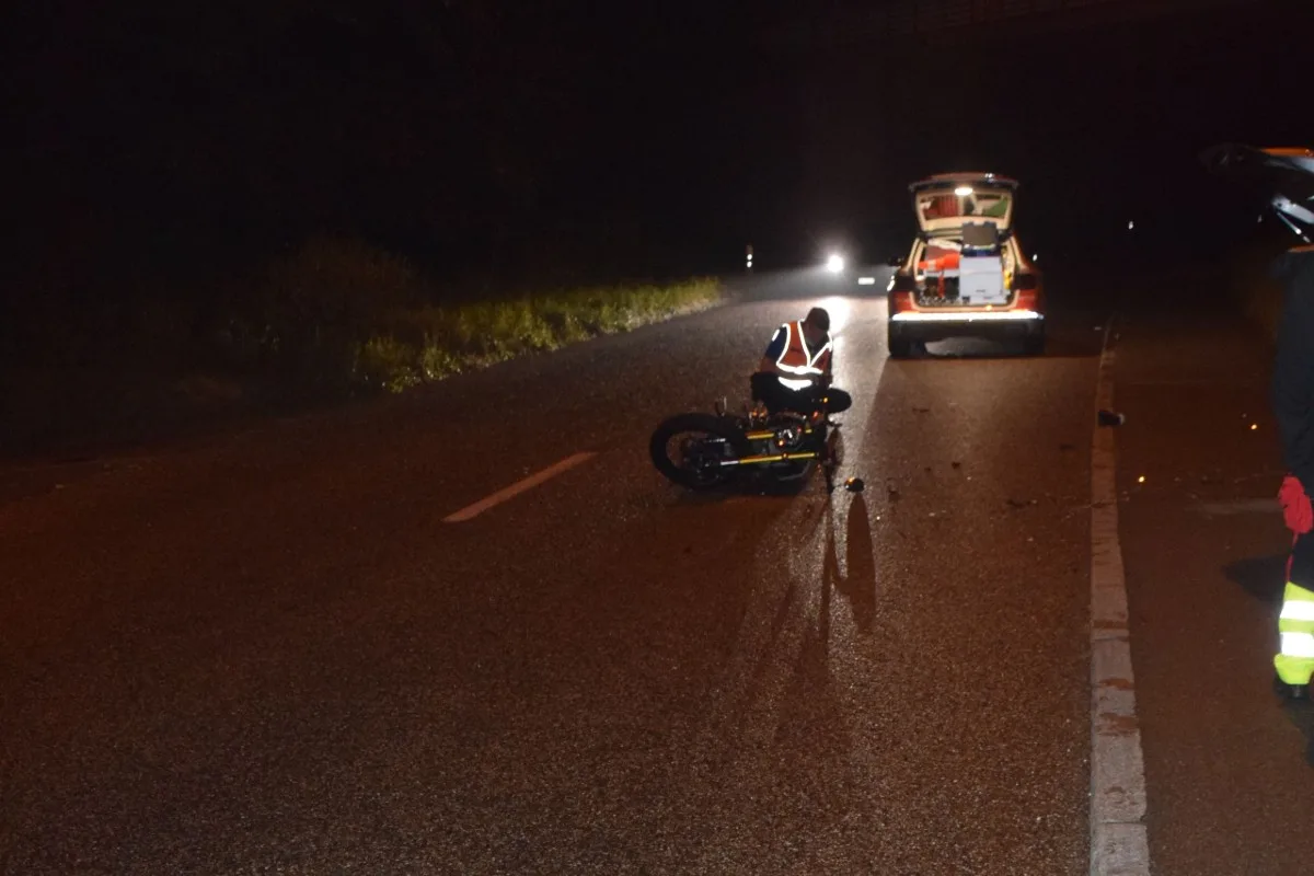 Gunzgen SO - Motorradlenker nach heftiger Kollision mit Auto erheblich verletzt