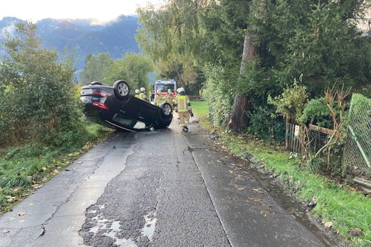Hohenems – Betrunken mit Auto überschlagen