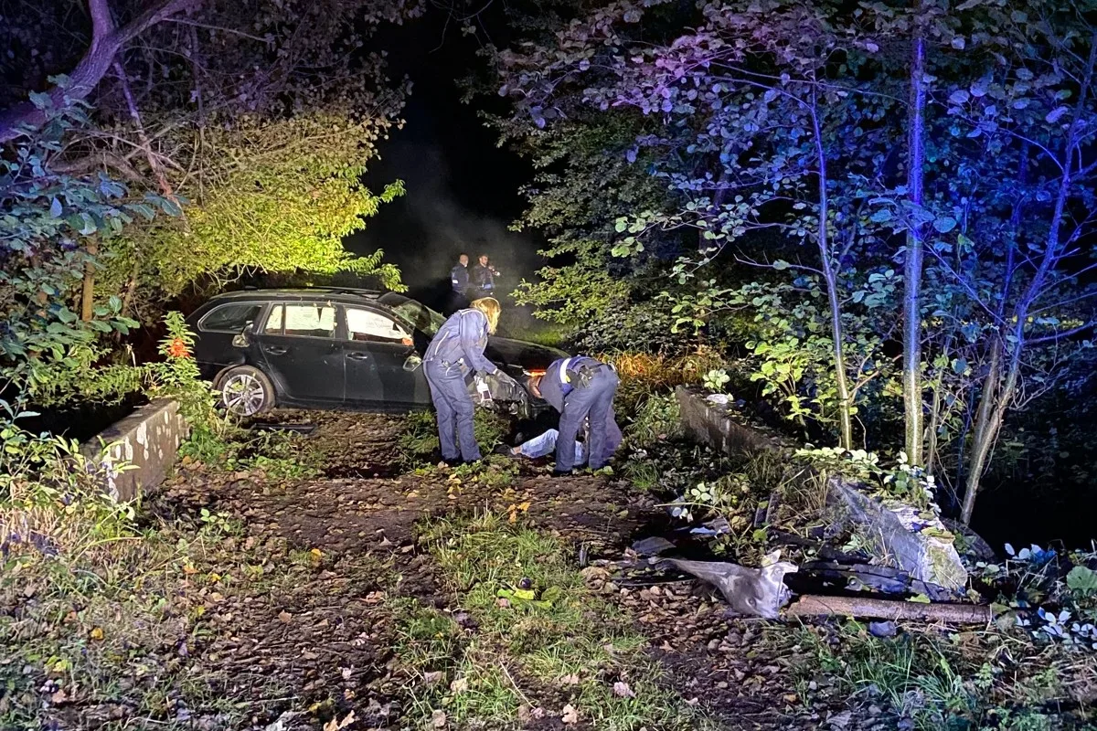Haßloch - Halsbrecherische Flucht im BMW endet mit spektakulärem Unfall