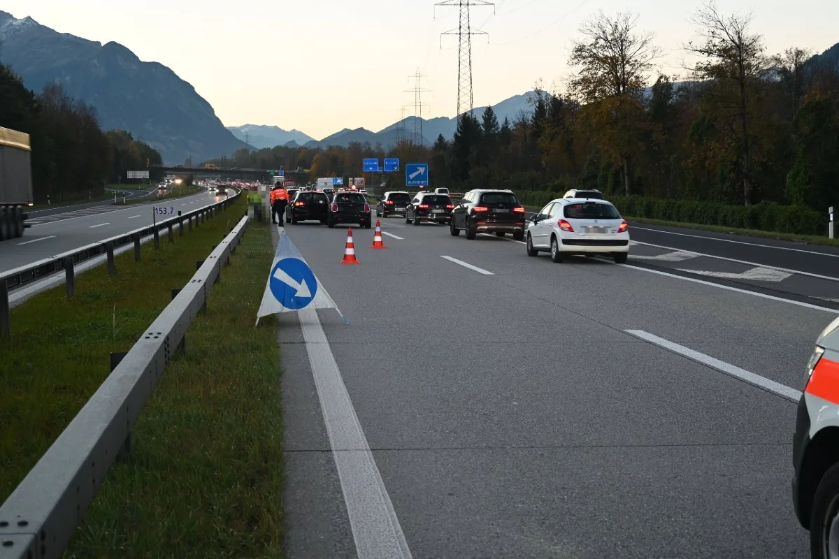 Buchs SG - Zwei Unfälle auf der Autobahn
