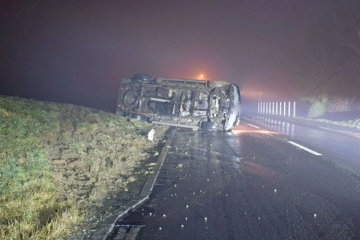 Sempach LU - Lieferwagen gerät ausser Kontrolle