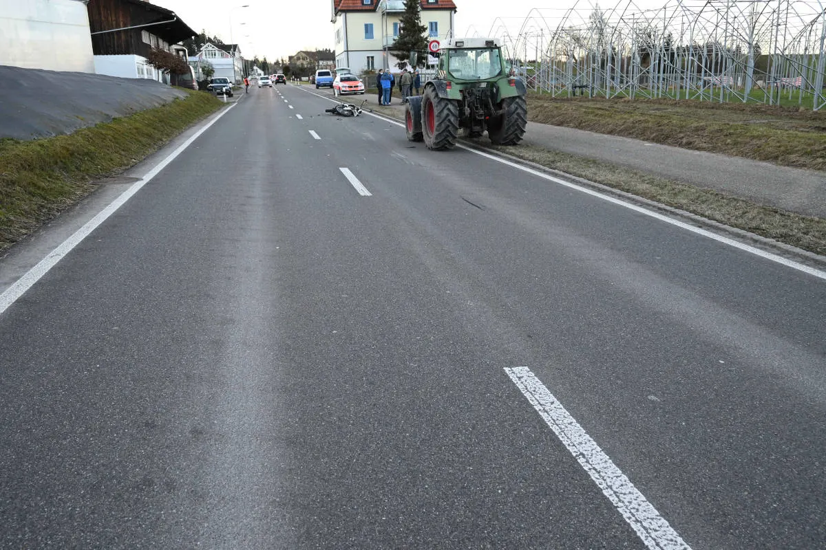 Bernhardzell SG – Unfall nach Überholmanöver
