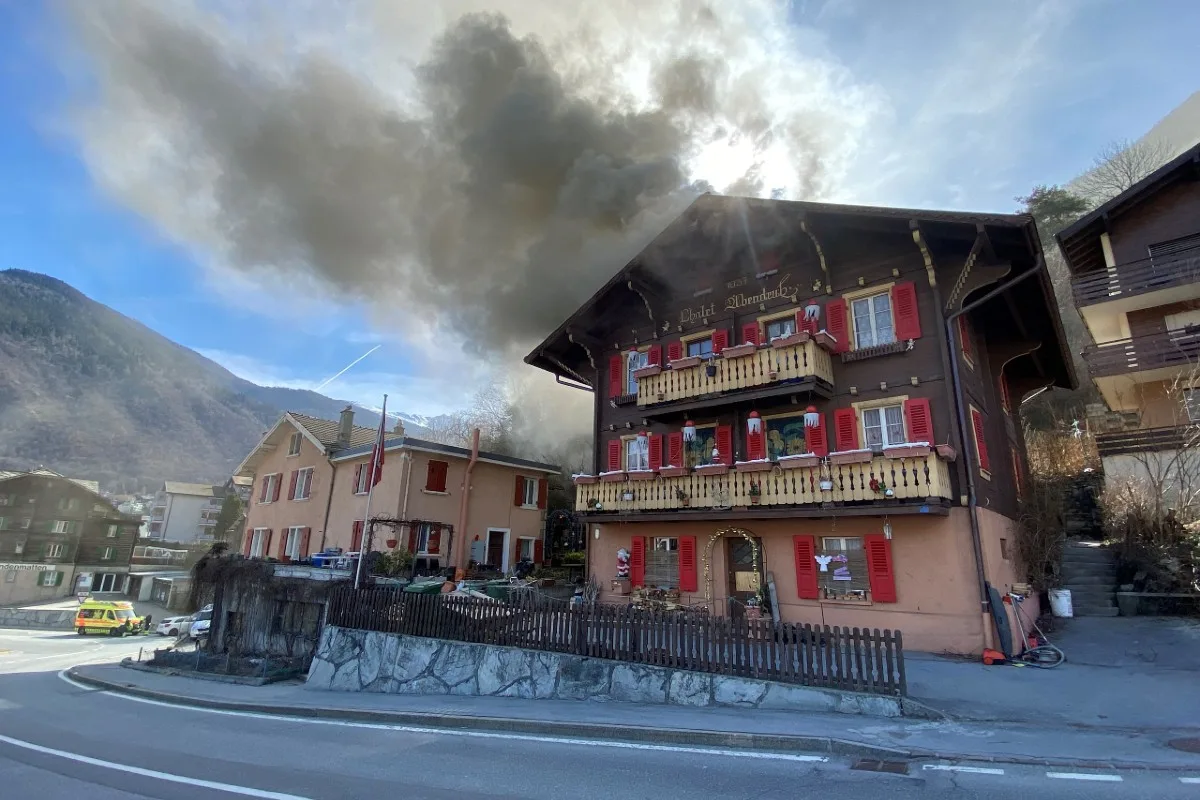 Visp VS - Brand in Einfamilienhaus