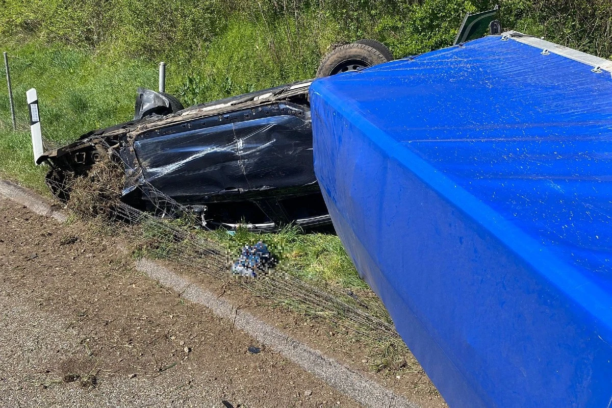 Arisdorf BL - Selbstunfall mit drei Verletzten auf der A2