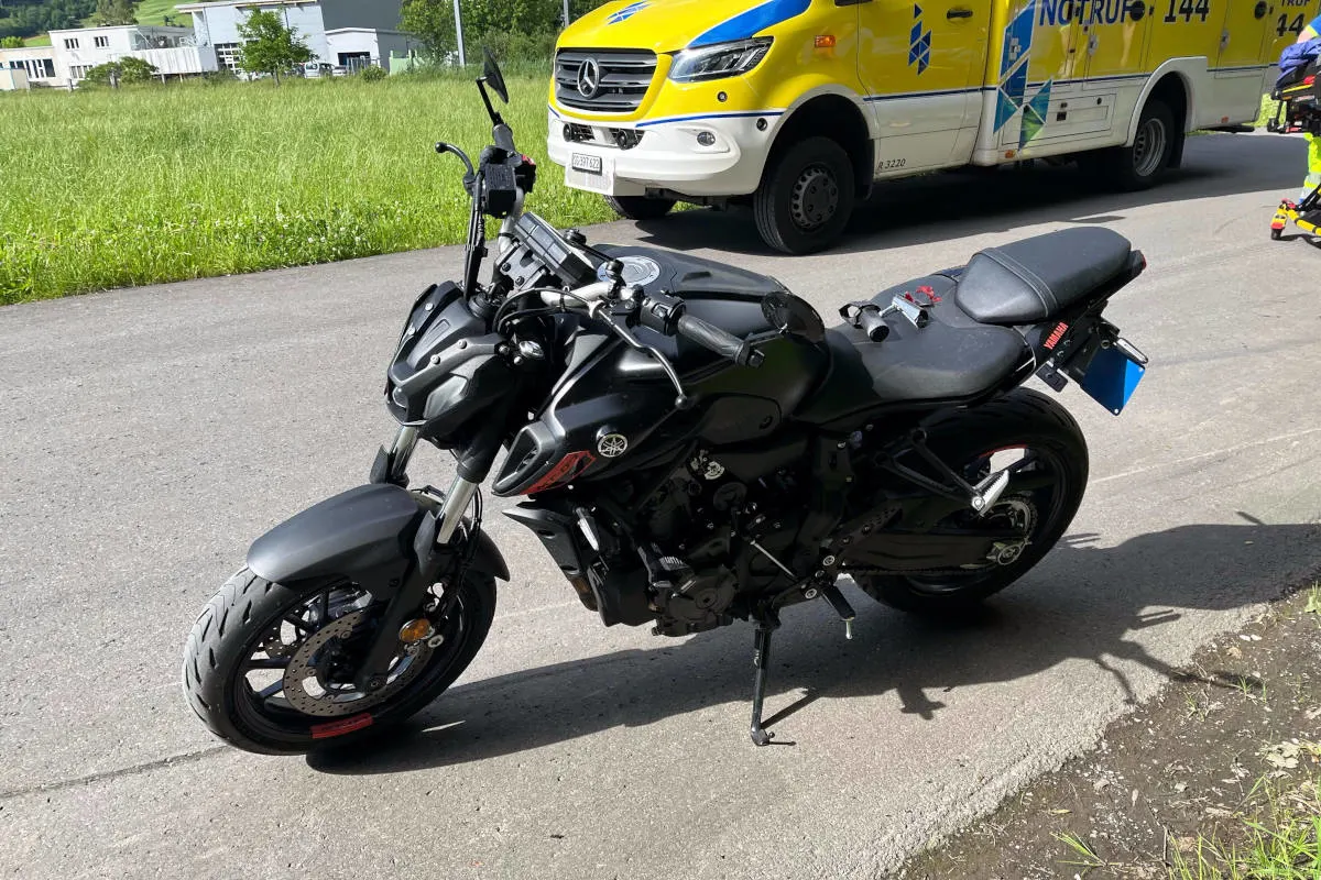 Walenstadt SG – Selbstunfall mit Motorrad