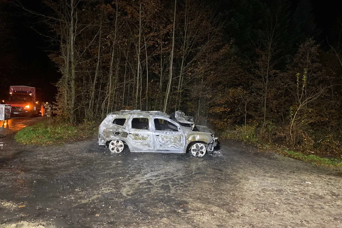 Bad Zurzach AG – Personenwagen brennt komplett aus