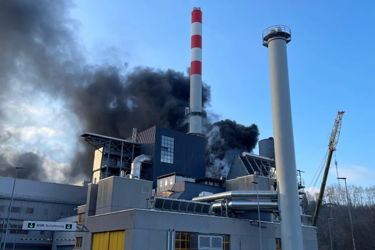 St.Gallen - Brand bei Kehrichtheizkraftwerk